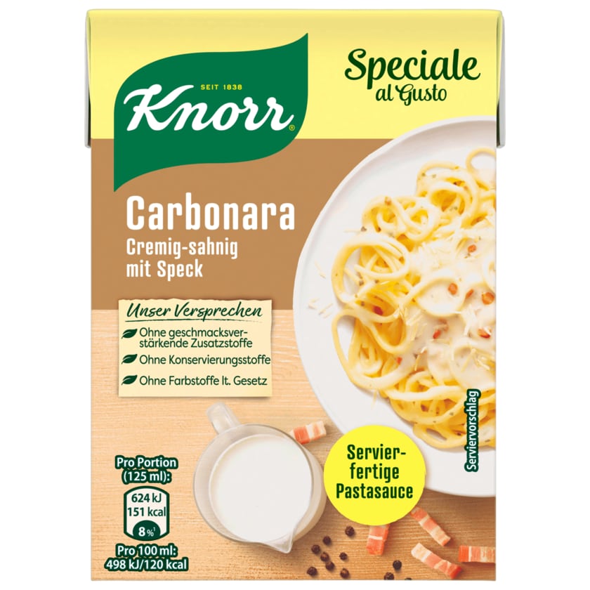 Knorr Speciale al Gusto Carbonara Soße 370 g